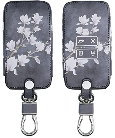 kwmobile Autoschlüssel Hülle kompatibel mit Renault 4-Tasten Smartkey Autoschlüssel (nur Keyless Go) - Kunstleder Schutzhülle Schlüsselhülle Cover