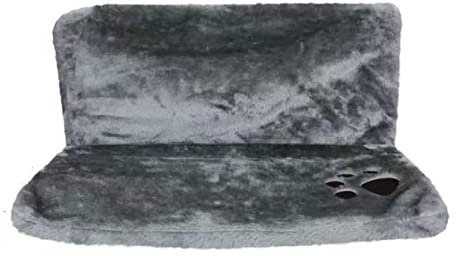 HMWD Cat Radiator bed-Kitten Pet Animal Hanging Luxury Soft Faux Fur Warm Radiator Bed, Comfortable Washable Fleece Cover & Foldable Durable Metal Frame (Grey)