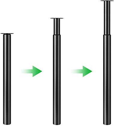 Dhouse Tischbeine Metall Schwarz Ø 60mm Tischbeine Höhenverstellbar 710-1100mm Möbelfuß Zylindrisch Metall Tischbeine Geeignet Tischfuß für Frühstückstisch Schreibtisch Arbeitsplatten