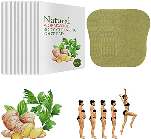 Pure Health Wermut-Körper-Entgiftungspads, Kräuter-Wermut-Fuß-Entgiftungspads, Anti-Schwellungs-Ingwer-Entgiftungspflaster (160PCS)
