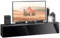 HOMCOM 160cm High Gloss Floating TV Unit Stand for TVs up to 70, Wall Mounted TV Cabinet with Storage Cupboards, Grey and Black