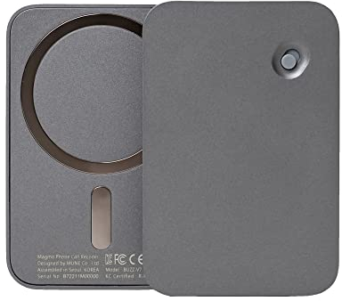 iPhone Call Recorder Magmo 32GB Magnetic Snap-On Call Recorder, Voice Recorder, & Audio Recorder (Space Grey)