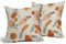 Retro Mid Century Dekokissenbezug, 45,7 x 45,7 cm, Vintage, Boho, Blumenmuster, 2er-Set, Leinen, abstraktes Thema, dekorative Kissenbezüge, beide Seiten, für Männer, Frauen, Kinder, Sofa, Couch,