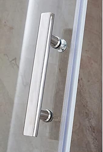 Shower Door Handle 2 Pack Shower Glass Door Handle for Bathroom SUS304 Stainless Steel Polished Chrome Finish Push and Pull Glass Door Handle - Door Knob Replacement ( Color : Chrome , Size : 165mm )