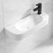 28 * 11 WC avec Lave Main Intégré Vitreous China Salle De Bain Lavabo, Murs Navires À Paroi Porcelaine Coramic Corner Sinon Small Basin Basin en Céramique Lavage en Céramique (Color : Hot and Cold