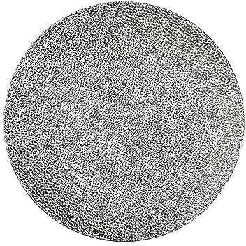 Inge-glas Dekoteller Weihnachtsteller gehämmerte Optik 33cm - Kunststoff Runder Silber Platzteller Deko Teller - Tischdeko Dekoschale Wohnzimmerdeko Weihnachten