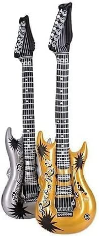Gold and Silver Guitar Inflates (40 Gold Silver 2 pc)