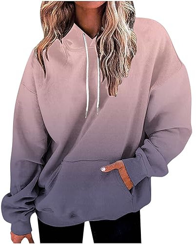 AMhomely Sparkle Knit Tunic Jumper for Women UK - Ladies Everyday Holiday Autumn Winter Pull-On V-Neck 3/4 Length Sleeves Comfy Soft Vacation Work Oversized Hoodie Pink L
