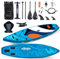 Zupapa 320 cm Stand Up Paddle Board mit Kajaksitz, aufblasbares Paddleboard, verstellbares Paddel, Kajaksitz, Rucksack, wasserdichte Tasche und Handpumpe, Reparaturset