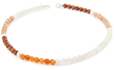 Trollbeads Collana con pietre preziose, 45, Gemma, Perla