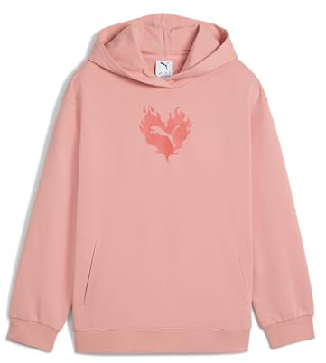 PUMA Flaming Love Hoodie TR G, Felpe con Cappuccio Bambina, Pink Fruit, 128
