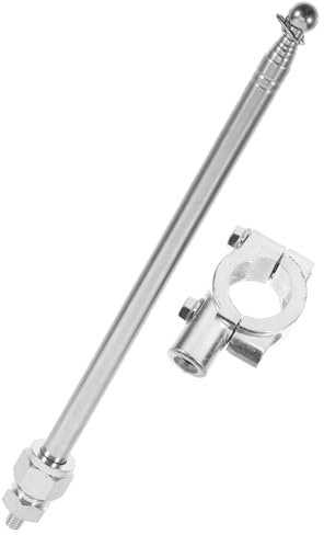 OUNONA Asta per bandiere regolabile allungabile in metallo con supporto per bicicletta, asta per bici da corsa, mountain bike