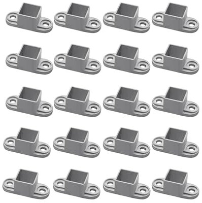 20 Pcs 1 x 1 inch Square Post Flange Base,Decking Posts & Accessories,Aluminum Floor Mount Anchor Post Base,for Fence or Deck Mount 25 x 25mm Post Fittings