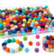 yoofun 150Pcs Silicone Beads 15mm Mix Color, Bulk Silicone Beads for Keychain Making, 15mm Silicone Beads with 2M Elastic Cord (Multicolor)