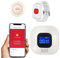 VOCA Smart WiFi Wireless SOS Pager, Pulsante di chiamata e Orologio – Pulsante di panico e Allarme di emergenza per anziani, pazienti e disabili | WiFi 2.4G | Include ricevitore, pulsante di chiamata