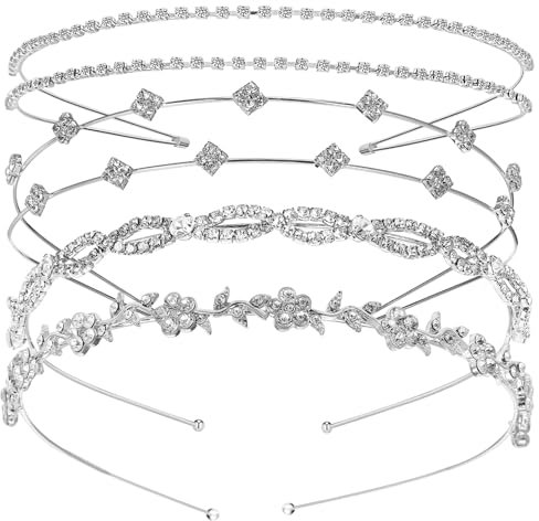 PACKOVE 4stücke Teiliges Perlen-haarband Mit Strass Eleganter Haarschmuck Für Braut Hochzeiten Dünnes Dekorations-stirnband Vielseitig Kombinierbar Für Verschiedene Anlässe
