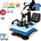 Hitzepresse Transferpresse 900W Heat Press Heißpresse 360 Grad Schwenkbar DIY Mulitifunktional Sublimation Wärmepresse für T-Shirt, Tasche, Matten, 25cm x 30cm, Violett