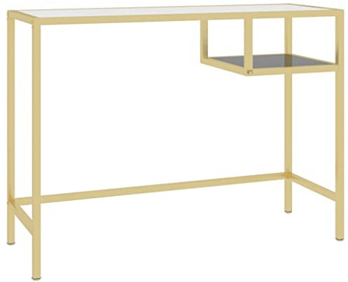 jiangboyue-331626 - Mesa de ordenador (cristal templado, 100 x 36 x 74 cm), transparente