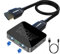 HDMI Splitter 1 in 2 Out with 1m Cable – 4K HDMI Splitter for Dual Monitors – 2 Way Hdmi Splitter Adapter Support 4K 3D 1080P for Fire Stick, PS4, Xbox, Sky Q Box, Blu-ray DVD