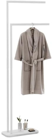 YHJZSM Porte-Serviettes sur Pied, Porte-Serviettes à 2 Niveaux avec Base en marbre, Porte-Serviettes sur Pied en Acier Inoxydable, Porte-Serviettes Nordique pour Salle de Bain, Porte-serv