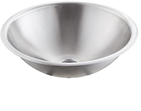 DFGHNBVC Lavabo de baño Lavabo de baño Lavabo bajo encimera Lavabo de baño Redondo de Acero Inoxidable Cepillado Lavabo de tocador Lavabo artístico Lavabos de baño de，A-One Size