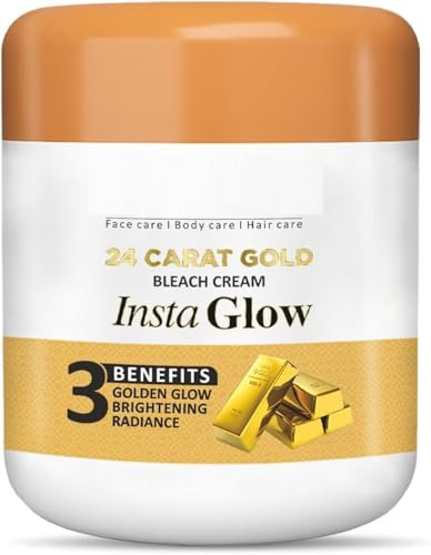 Twirlsilk 24 Carat Gold Bleach Cream for face and Body Golden Glow, Reduces Blemishes, de tan and Reduce Pigmentation, for Glowing Skin Beautiful Skin for Men and Women, 400g