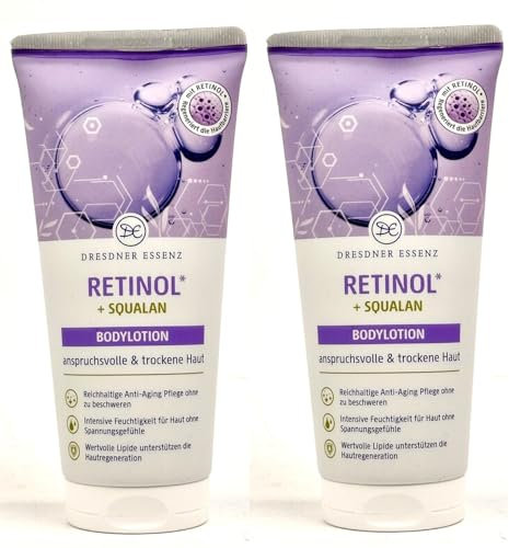 2er Pack. Dresdner Essenz Bodylotion mit Retinol + Squalan 2 x 200ml