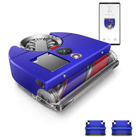 Dyson 360 Vis Nav™ Robot aspirapolvere connesso – 65 minuti di autonomia, serbatoio da 0,5 L, controllo da remoto tramite app MyDyson, Blu/Nichel