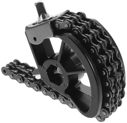 MUELODSIC Einzel Bassdrum Pedal Schlagzeug Fußpedal Zubehör mit Doppelkettenantrieb Schwarz Vielseitiges Einstellbare Sensitivität Kompatibel mit Jazz und E-drumsets