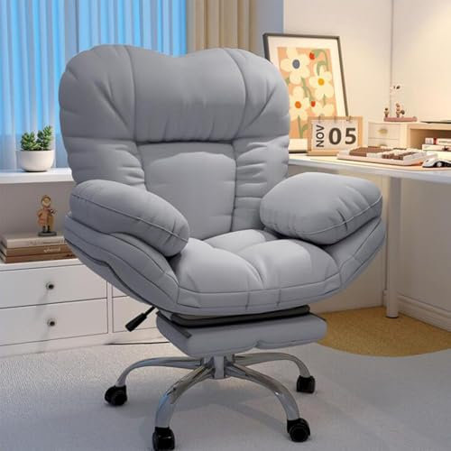 Silla Gaming, Sofá Perezoso,Silla Ergonómica De Oficina, Sillón Reclinable para Dormitorio,Silla De Estudio con Ruedas De Goma Silenciosas, Reposapiés Y Soporte Lumbar, Sillas De Escritorio