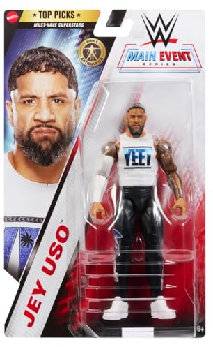 WWE Jey Uso 2025 Main Event Action Figure Top Picks Series Wrestling Action Figure Toy