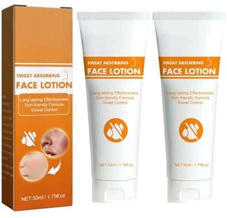 Lot de 2 anti-transpirants pour le visage, anti-transpirant pour une forte transpiration sur le cuir chevelu et les graisses, crème anti-transpiration pour homme et femme