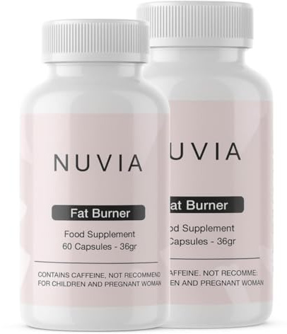 Nuvia Food Supplement - Weight Management Support - 120 Vegetarian Capsules Contains Caffeine - Manufactured in the UK - Slim Warriors