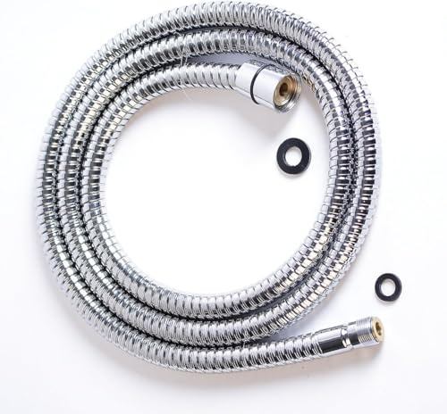 Wasserhahn Brauseschlauch, 150cm M15/1 x 1/2 Zoll – Nylon Ersatzschlauch für Pull-Down Wasserhahn, Küchenarmatur & Badarmatur, Geschirrbrauseschlauch, Grau