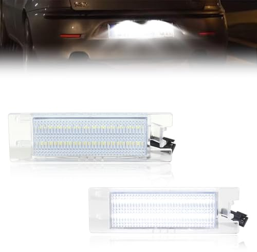 DYNVEX 2 Stücke LED Kennzeichenbeleuchtung für Zafira B Vectra C Corsa C/D Insigina Astra J/H Adam Cascada Meriva A/B Tigra Twin Top, [Can-bus Fehlerfrei] Hochwertige 18 SMD Nummernschildbeleuchtung