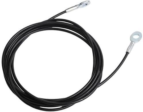 Vilgftyiet Cable de repuesto para gimnasio de fitness, 5 mm, cuerda de alambre de acero resistente con revestimiento de nailon para gimnasio en casa y máquina de polea, color negro