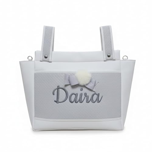 MiwMiw Baby Bolso Talega para Carrito de Bebé Personalizada con Nombre, Bolso Maternal Infantil