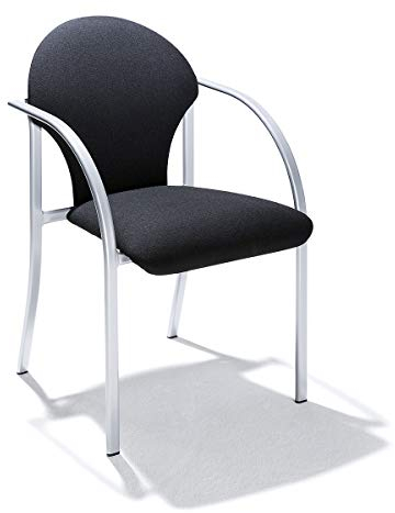 Nowy Styl Stapelstuhl | mit Polstern | HxBxT 470 x 450 x 490 mm | Polsterfarbe Schwarz | VE 2 STK