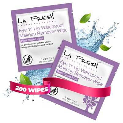La Fresh Eco Beauty Waterproof Makeup Remover Wipes, 200 Count by La Fresh Eco Beauty
