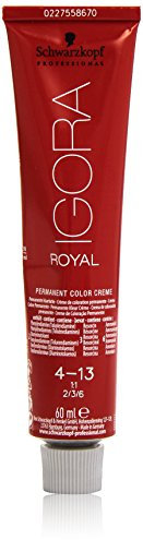 Schwarzkopf IGORA Royal Premium-Haarfarbe 4-13 mittelbraun cendré matt, 1er Pack (1 x 60 g)