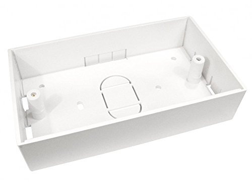 World of Data CAT5e / CAT6 Twin/Double Faceplate - Socket - RJ45 - Ethernet - Network - Face Plate - Back Box - 32mm Depth