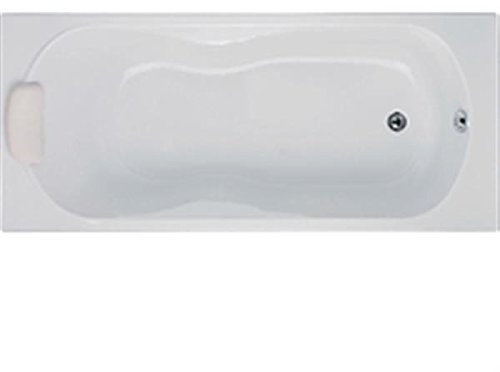 Baignoire rectangulaire POLO-N 170x70cm avec dossier, accoudoirs, poignées sculptées, à poser, pieds clipsables blanche