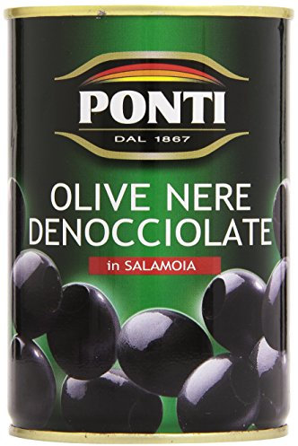Ponti Olive Nere Denocciolate in Salamoia - 400 gr