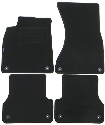 TN AZ Autofußmatte Classic (TAS) schwarz für Audi A6 4G / C7 Baujahr ab 2011 LIM. & Avant | mit Druckknopf Befestigung vorne und hinten