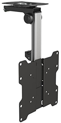 Xantron Supporto TV Soffitto 23-37 Pollici Estensibile, DEHA-222 | Girevole a 360°, inclinazione continua, VESA 75x75-200x200, max 20 kg, viti e tasselli inclusi