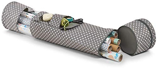 ZELLER PRESENT SCHÖNER LEBEN. PRAKTISCH WOHNEN. 14660 Geschenkpapier-Organizer, Polyester, Grau, ca. Ø17x85 cm