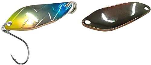 FTM Spoon Strike 2, 1g - Blinker zum Spinnfischen auf Forelle, Forellenblinker zum Angeln am Forellensee, Forellenköder, Farbe:kupferfarben/gelb/blau