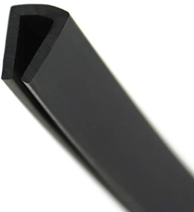 V4 - Fassungsprofil von SMI-Kantenschutzprofi aus EPDM-Zellkautschuk - Fassungsbereich 5 mm - Kantenschutz für Scheiben, Fenster, Blech u. v. m. - einfache Montage - Maße: 10x8 mm (3 m)