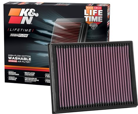 K&N Engine Air Filter: High Performance, Premium, Washable, Replacement Filter: Compatible with 2015-2019 Ford (Everest, Ranger, Ranger Raptor), 33-3086