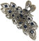 Fodattm Vintage-Haarklammer für Damen / Mädchen, aus Metalllegierung und Strass, große Größe, modische Haarspange im Retro-Look, mit Blumen, für dickes Haar